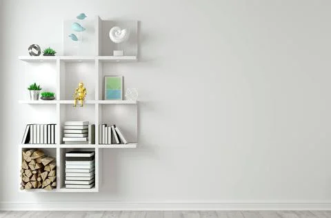 Loft interior background white new light wall Stock Illustration