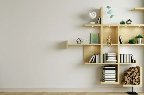 Loft interior background white new light wall Stock Illustration