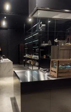 Loft Kitchen 스톡 사진