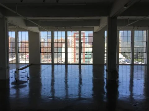 Loft with shiny floor Stock Photos