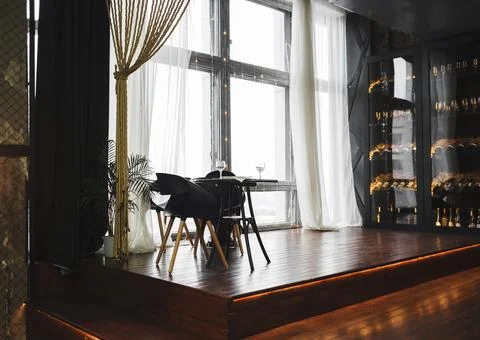 Loft style studio apartment interior design Foto stock
