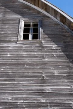 Loft Window in Abandoned Barn Stock Photos