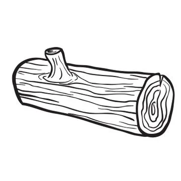Log black Stock Illustration
