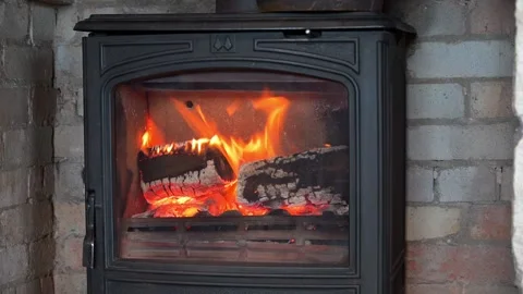 Log burner Stock Footage 321470429