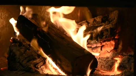 Log Burning Stock Footage 242907208