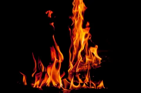 Log is burning Stock Photos