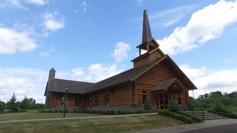 Log Cabin Chapel Stock Footage 92452883