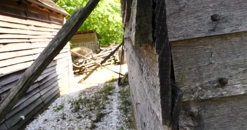 A Log Cabin in the Countryside Stock Footage 240796369