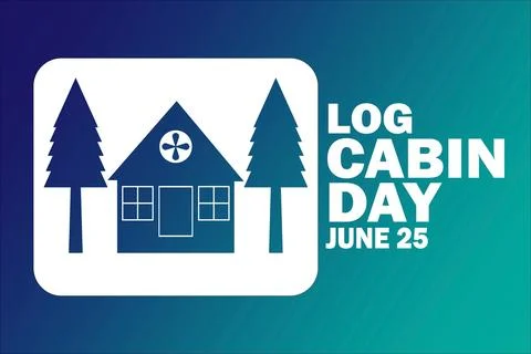 Log Cabin Day 库存插图