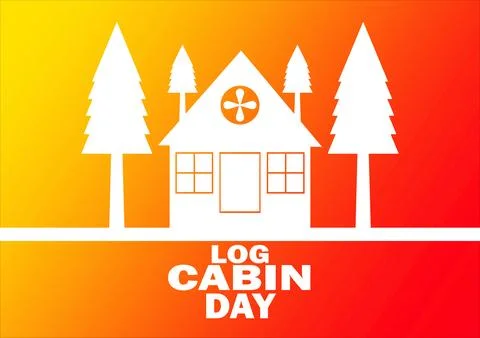 Log Cabin Day Vector illustration Illustration