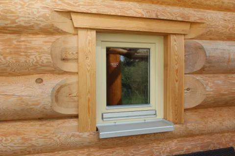 Log cabin home Stock Photos