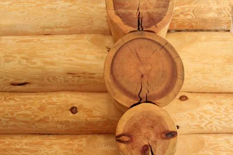 Log cabin home Stock Photos