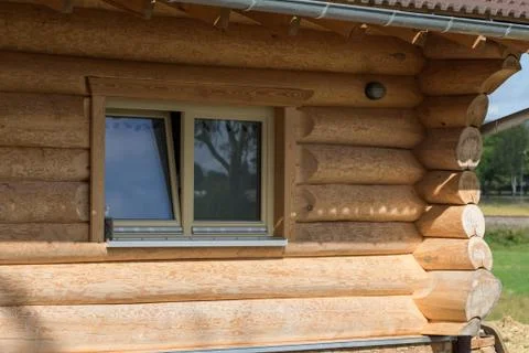 Log cabin home Stock Photos