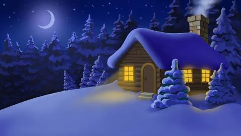 Log cabin Stock Illustration