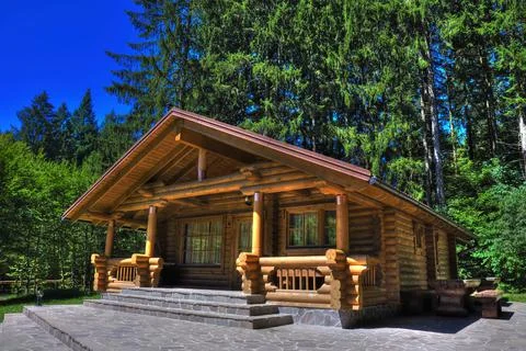 Log cabin Stock Photos
