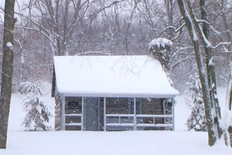 Log Cabin in Snow 動画素材 2754344