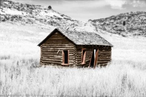 Log Cabin Utah Stock Photos