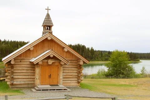 Log Chapel Stock Photos
