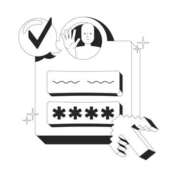 Log in clean onboarding illustration Stock Illustration