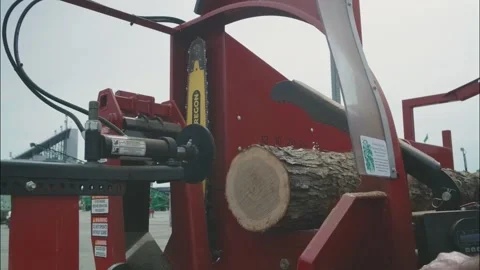 Log Cutting Machine Stock Footage 201624849