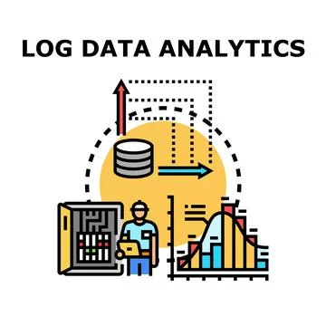 Log data analytics process managing system information 스톡 일러스트