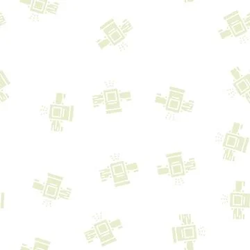 Log debarking machine glyph seamless pattern Stockillustratie