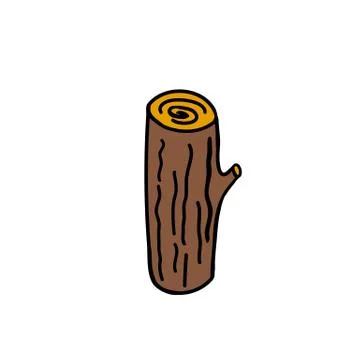 Log doodle icon, vector illustration Stock Illustration