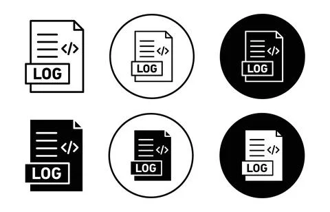 Log file icon Stock Illustration