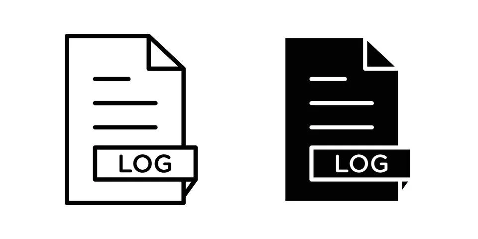 Log file icon illustration vector, icon set for apps Stock Illustration