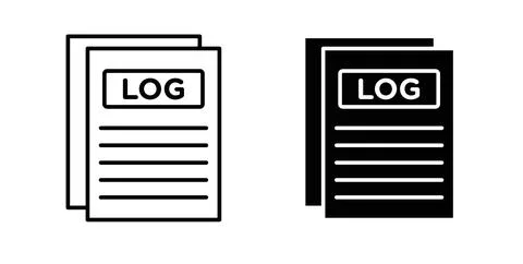 Log file icon vector art Illustrations Stock Illustration