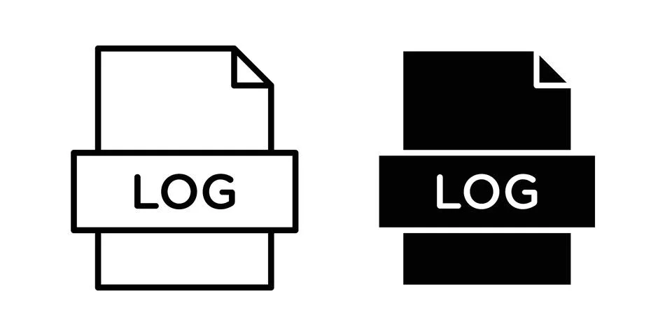Log file icon vector design illustrations Stock Illustration