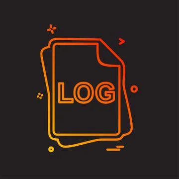 LOG file type icon design vector Stock Illustration