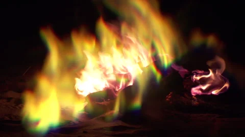 LOG FIRE and FLAMES2 Video stock 140100397