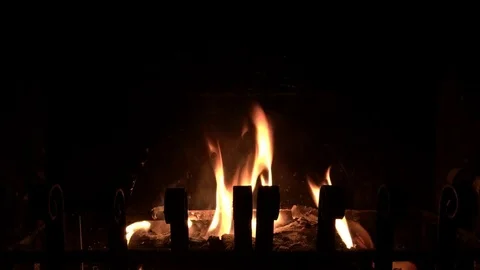 Log fire backdrop Stock Footage 84972677