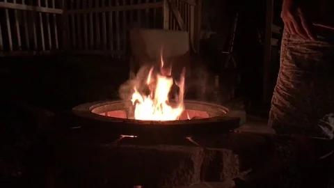 Log Fire Stock Footage