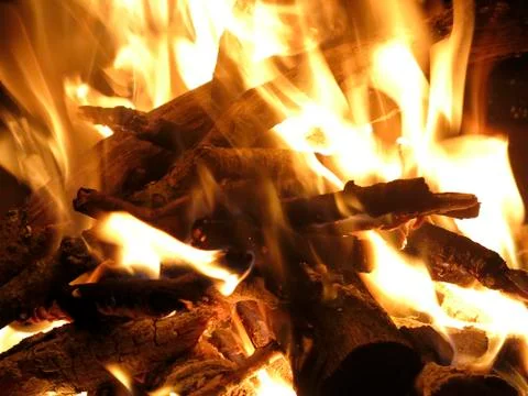 Log fire Stock Photos
