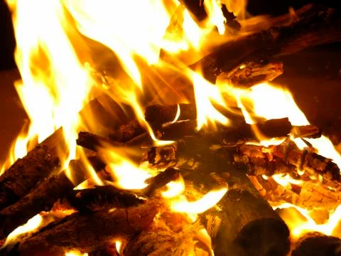 Log fire Stock Photos