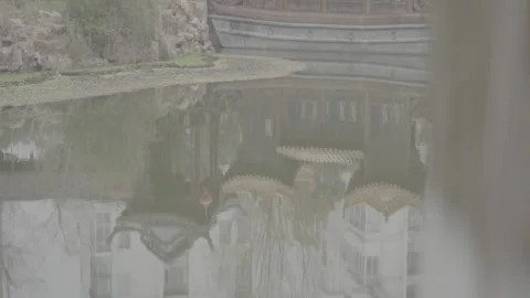 Log Footage Pavilion Reflection China Ungraded 스톡 동영상 337242709