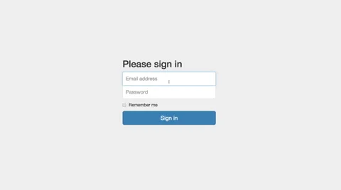 Log in Form, sign in form, registration video animation Stock Footage 46952564
