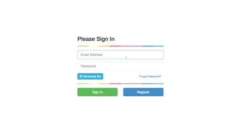 Log in Form, sign in form, registration video animation Stock Footage 46952594