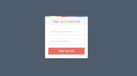 Log in Form, sign in form, registration video animation Stock Footage 46952639