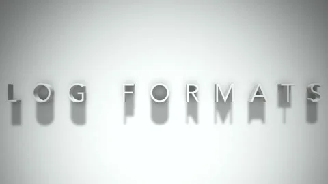 Log Formats 3D title animation with shadows on a white background Stock Footage 296707390