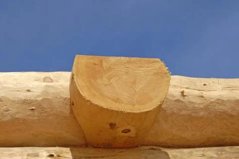Log Home Construction Stock Photos