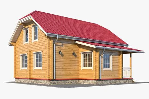 Log House 04 3D Model