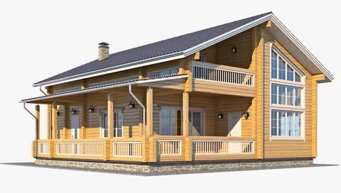Log House 05 3D Model