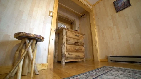 Log house. Sauna. Mirror Stock Footage 103955832