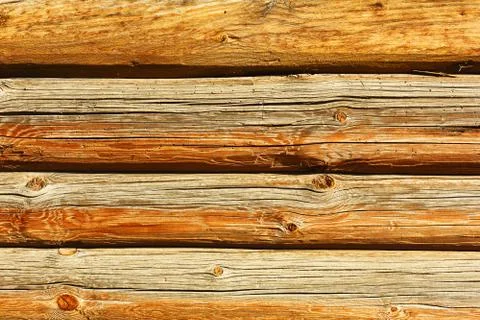 Log house wall texture Stock Photos