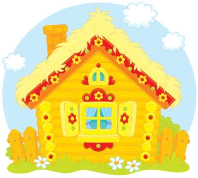 Log hut Stock Illustration