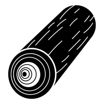 Log icon, simple style Stock Illustration