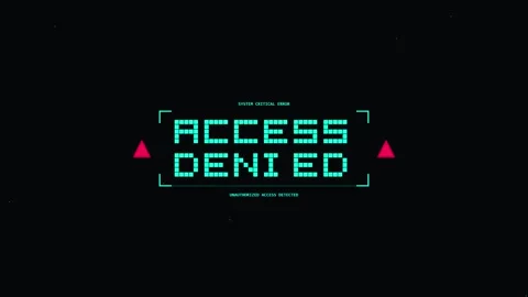 Log in Intro. Digital Access Denied Warning Message for Cyber Security Stock Footage 342591818